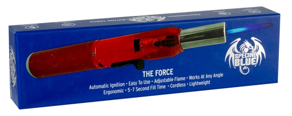 Feuerzeug Special Blue "The Force" Butane Torch Gasbrenner Stab rot